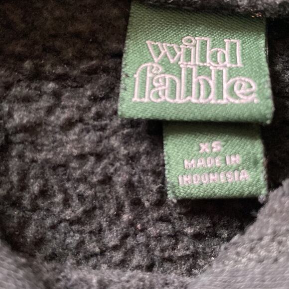 Wild Fable Womens cropped sweatshirt crop hoodie black XS Target boxy loose fit - Picture 4 of 4